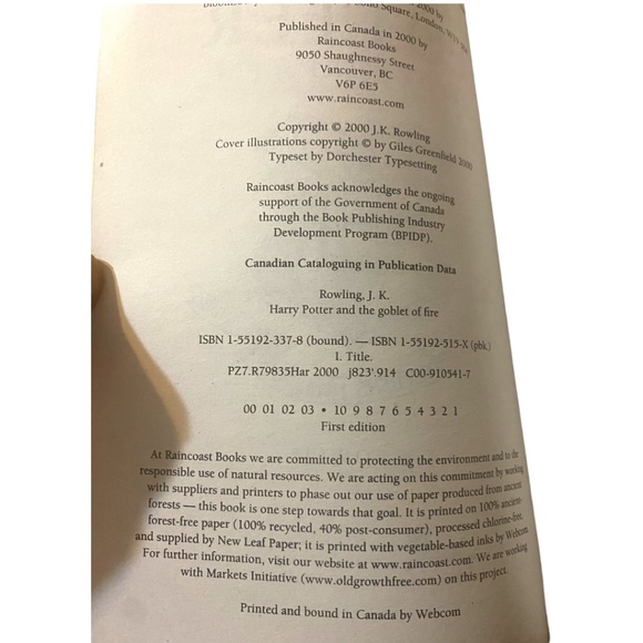 “Harry Potter and the Goblet of Fire”. JK Rowling. 1st edition - Picture 6 of 12